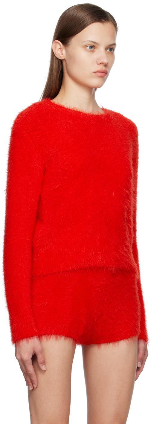 Red Shag Sweater