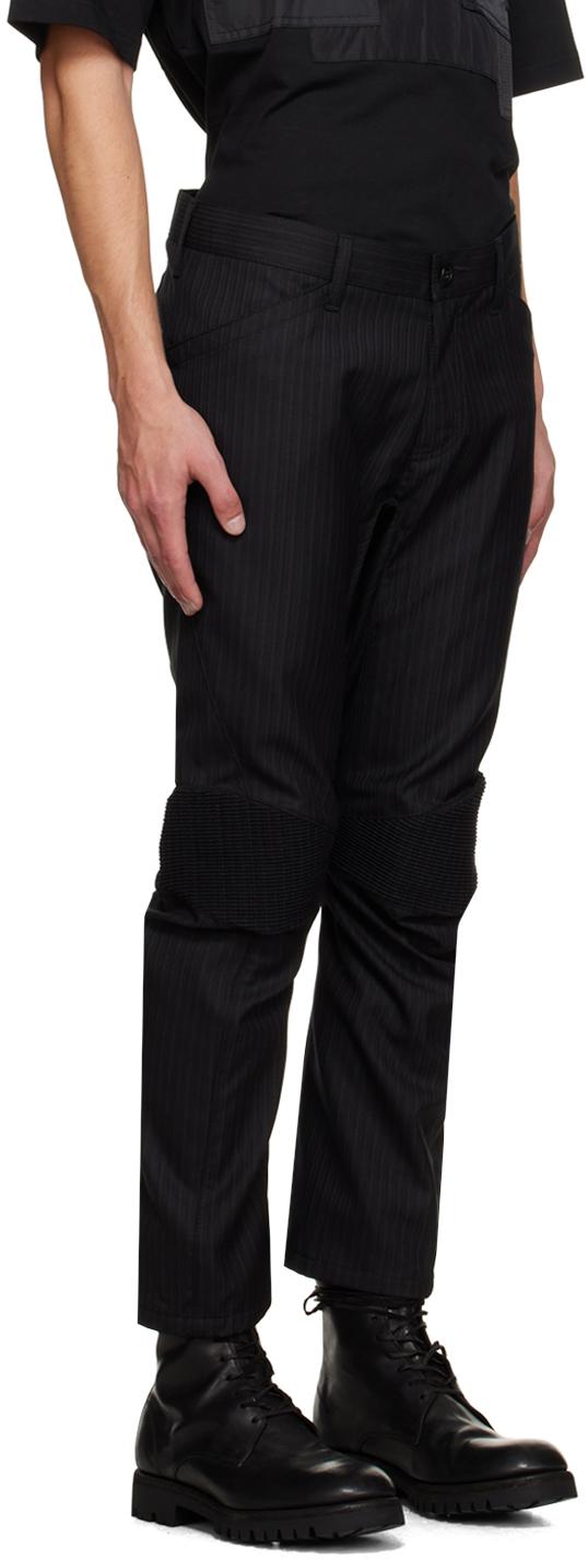 Black Paneled Trousers