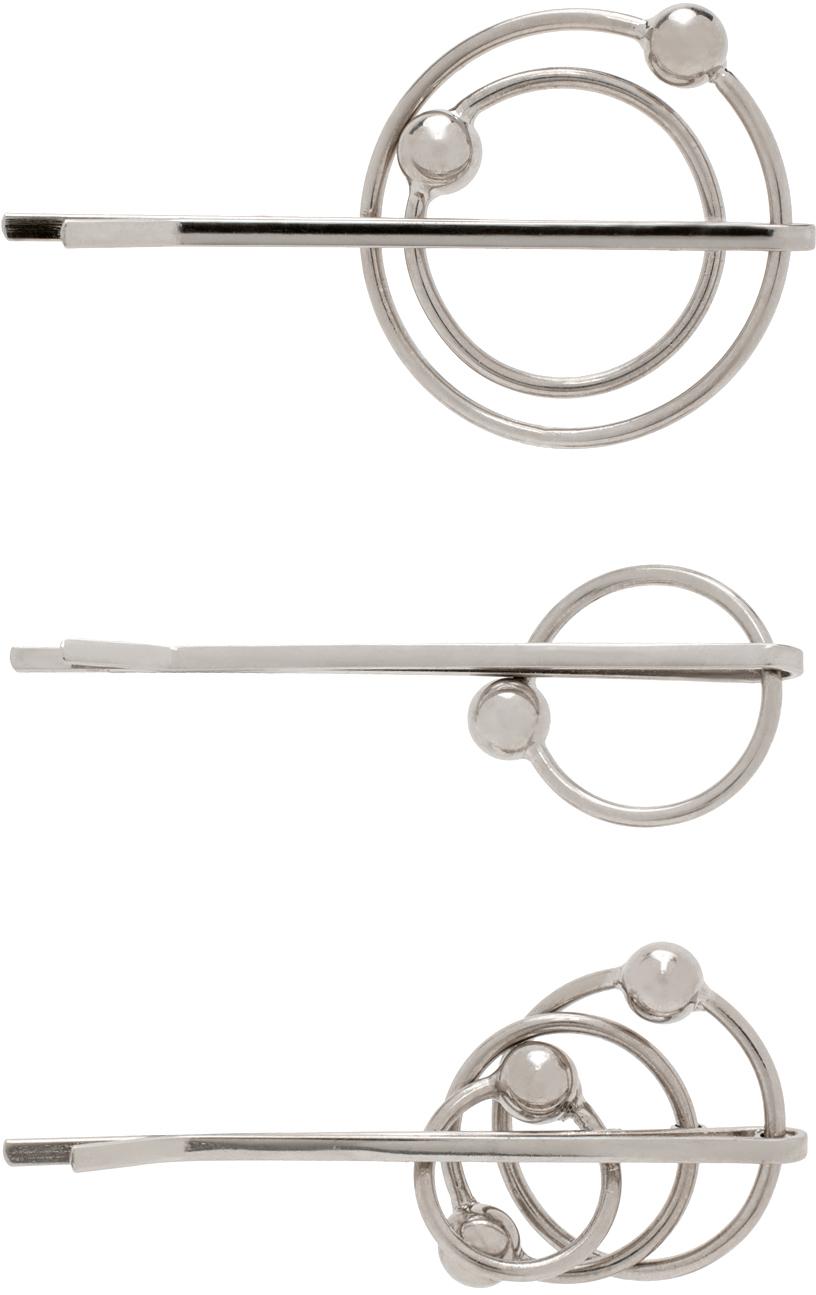 Silver Piercing Hair Pin Set