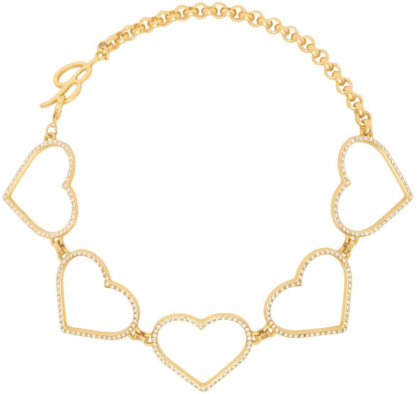 Gold Hearts Choker