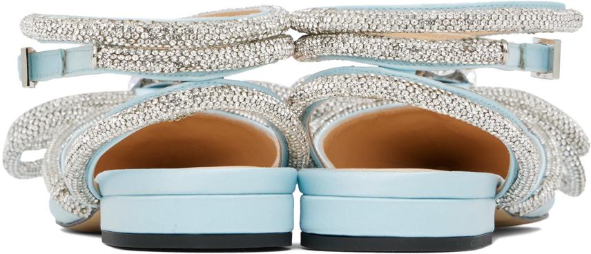 Blue Double Bow Ballerina Flats