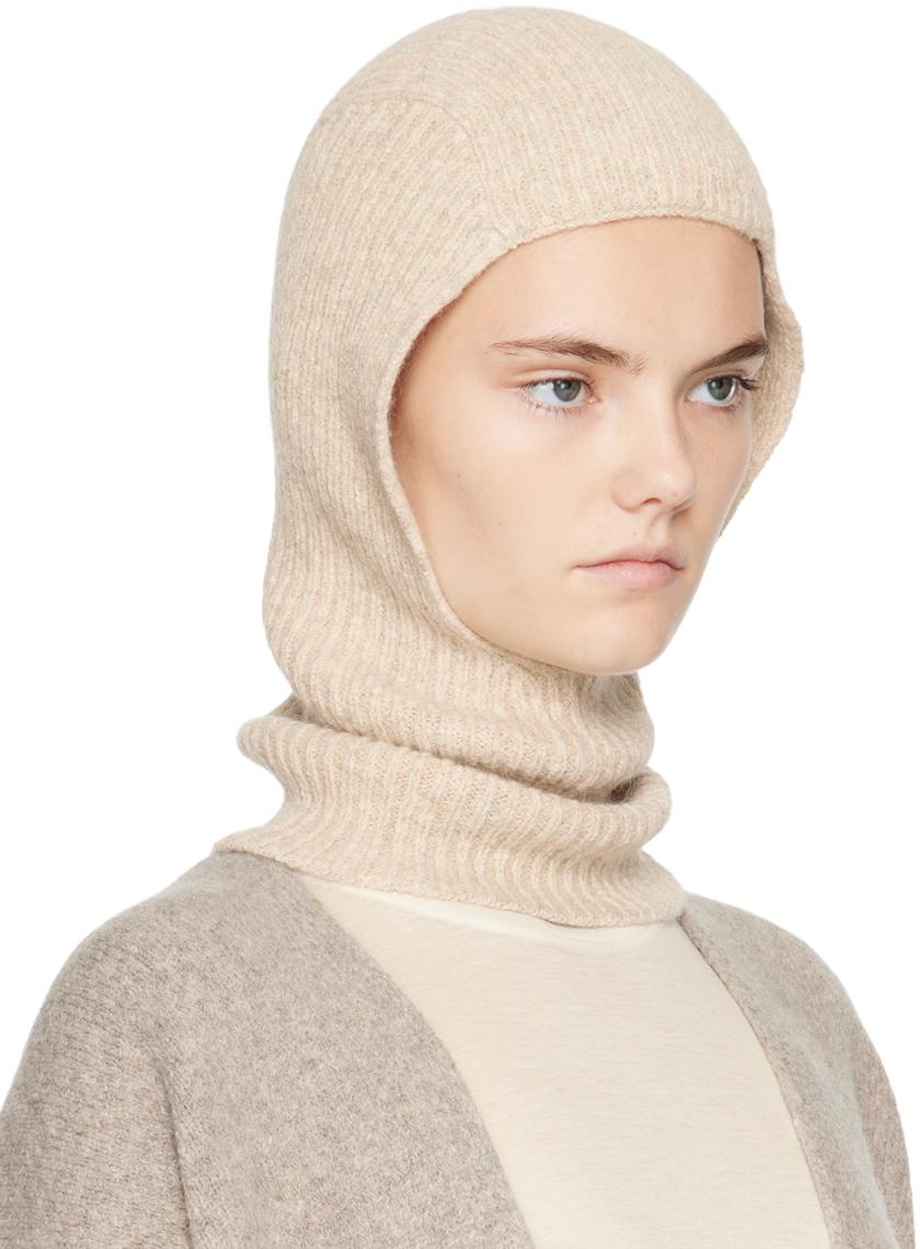 Beige Soft Rib Balaclava