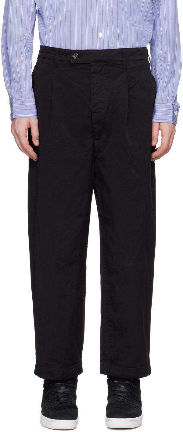 Black Zip-Fly Trousers