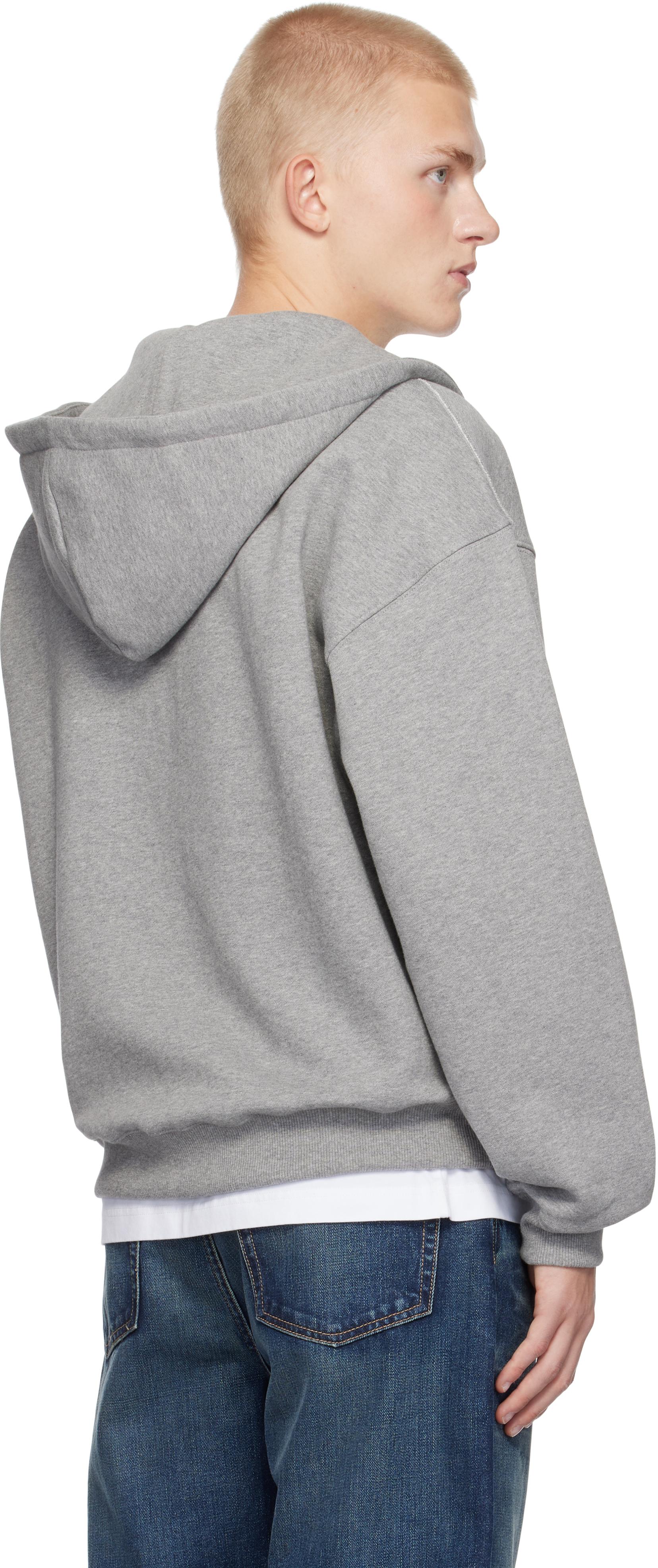 Gray Maine Zip-Up Hoodie