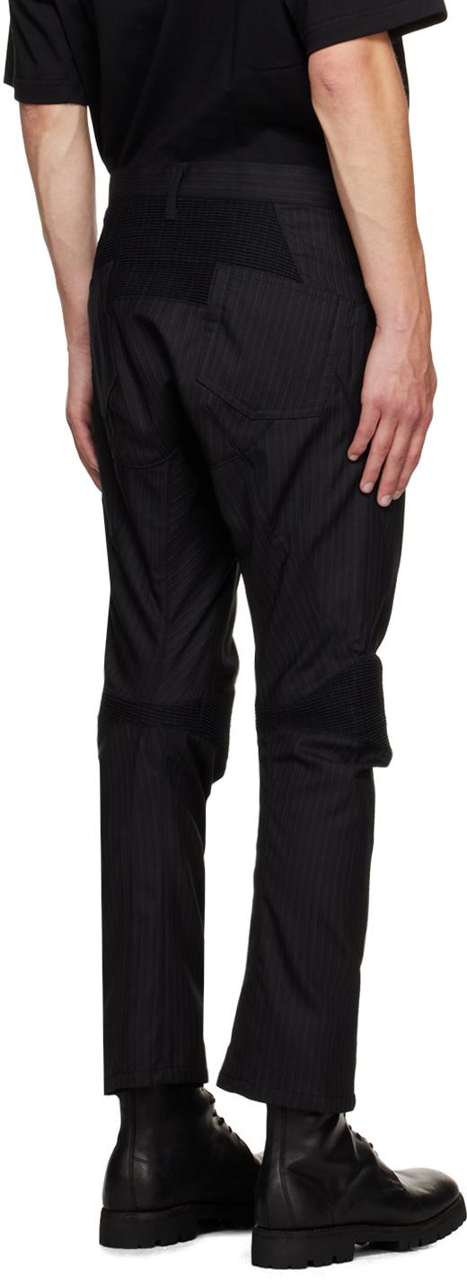 Black Paneled Trousers