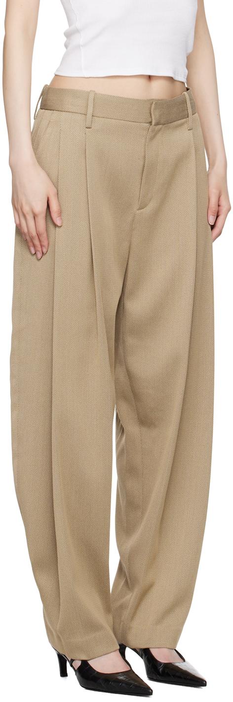 Tan Pleated Trousers