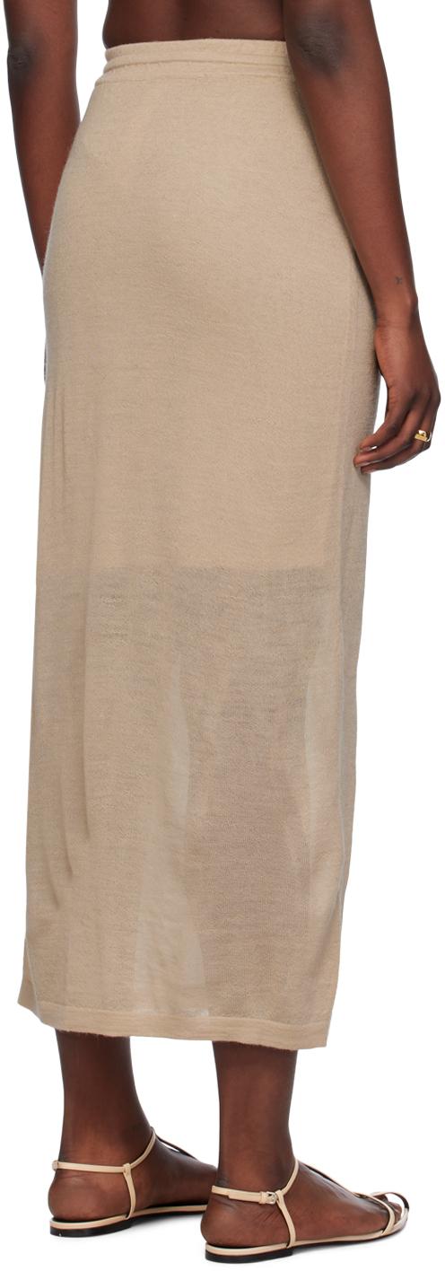 Beige Layer Maxi Skirt