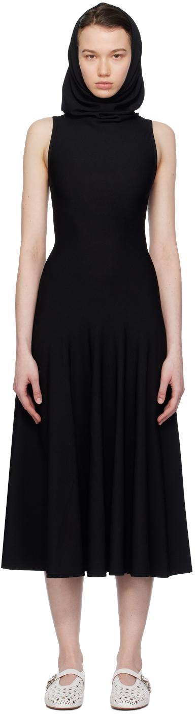 Black Hooded Maxi Dress