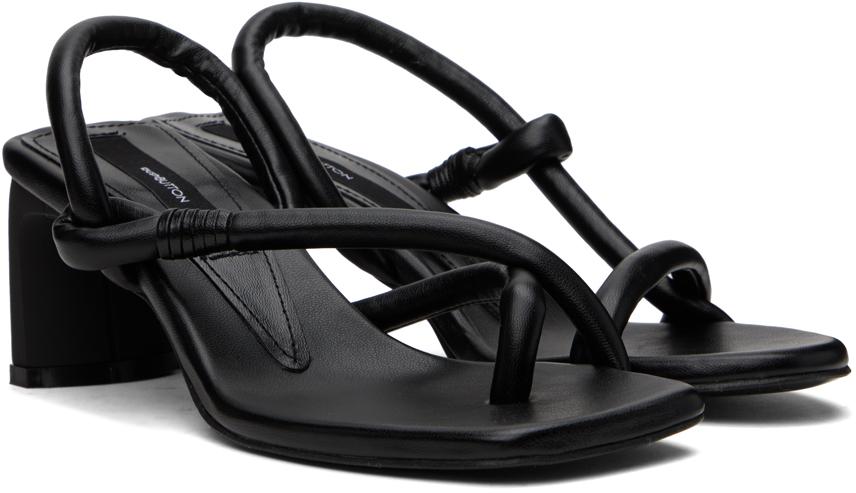 Black Mismatched Heeled Sandals