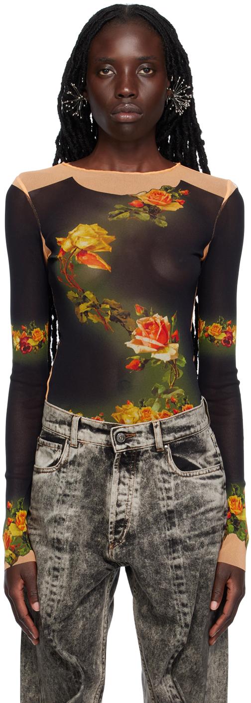 Black Fleurs Petit Grand Long Sleeve T-Shirt