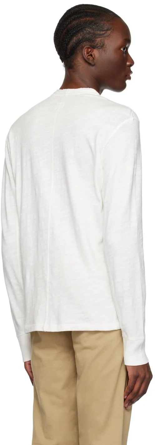 White Flame Long Sleeve Henley