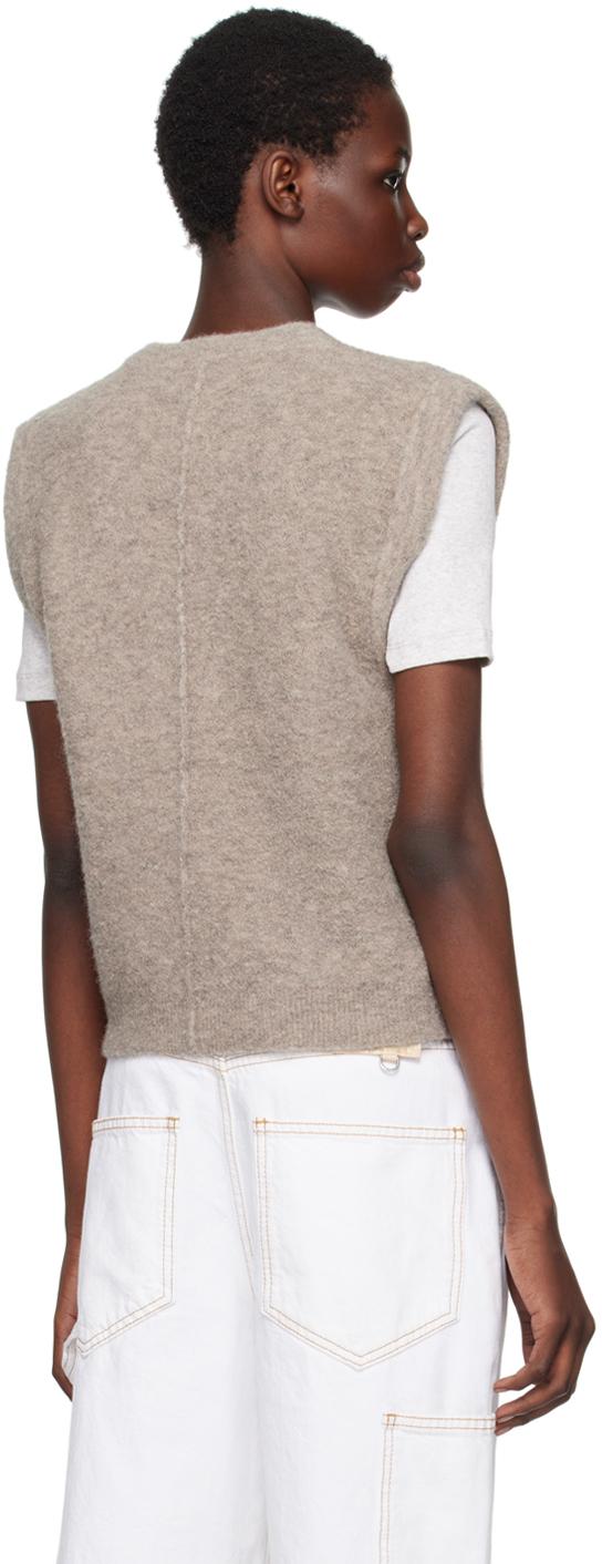 Brown V-Neck Vest