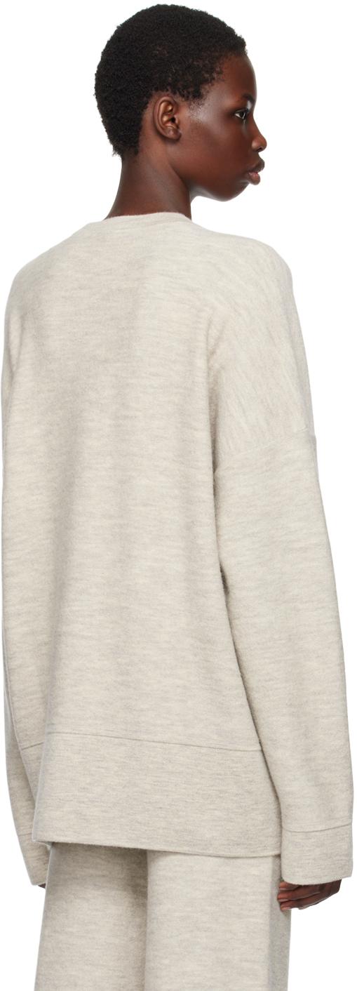 Gray Oversize Crewneck Sweater