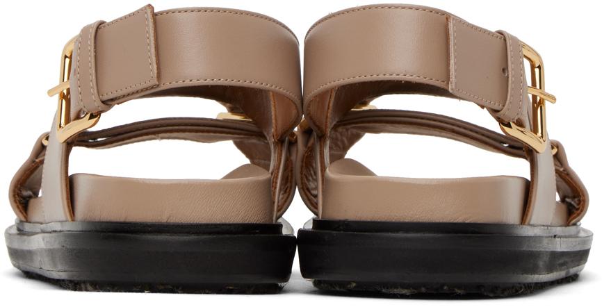 Beige Fussbett Sandals