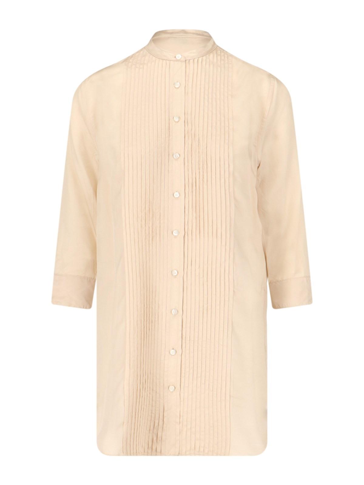 Aspesi Pleated Detailed Buttoned Shirt