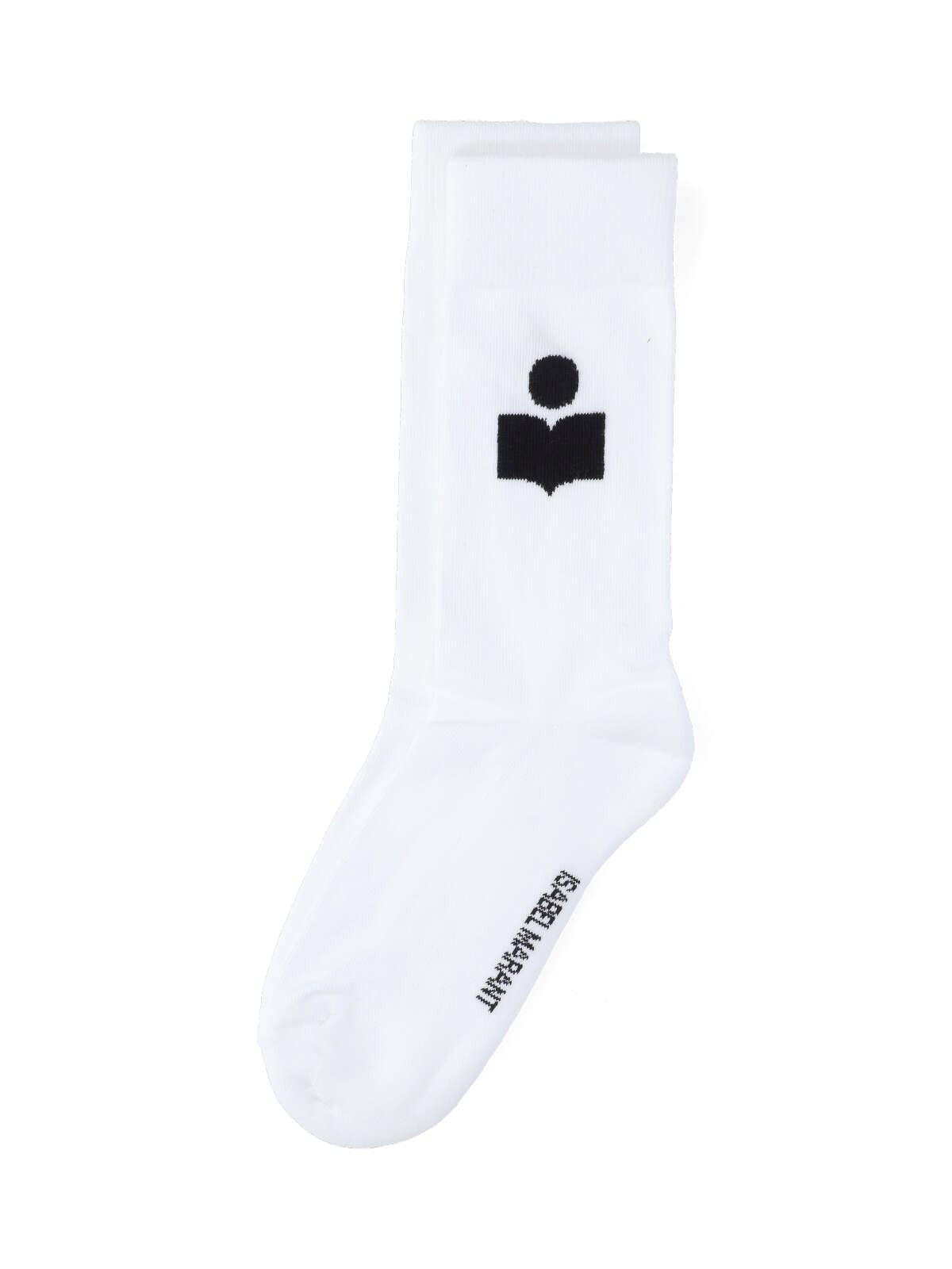 Isabel Marant Logo Intarsia Knitted Socks