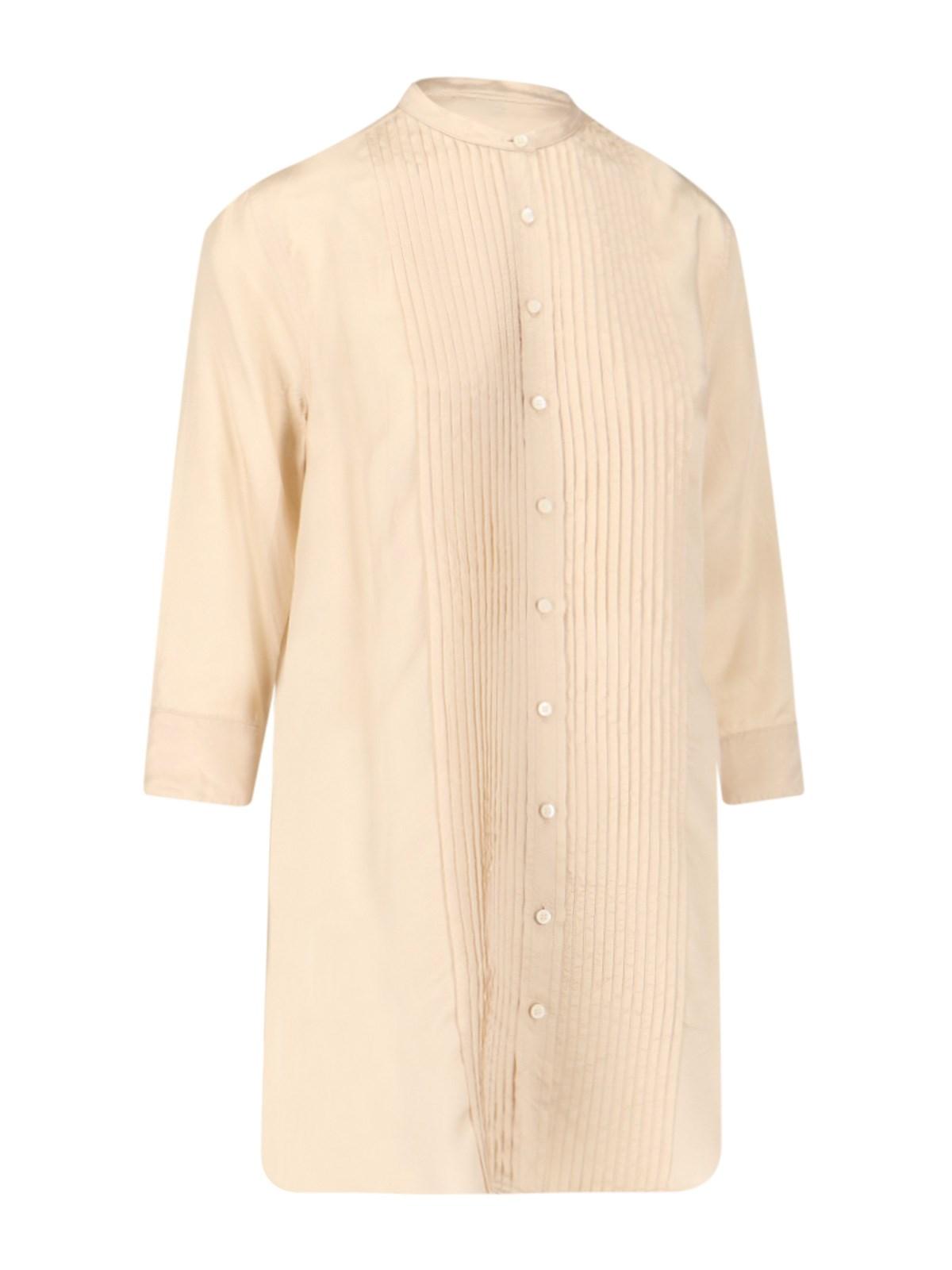 Aspesi Pleated Detailed Buttoned Shirt