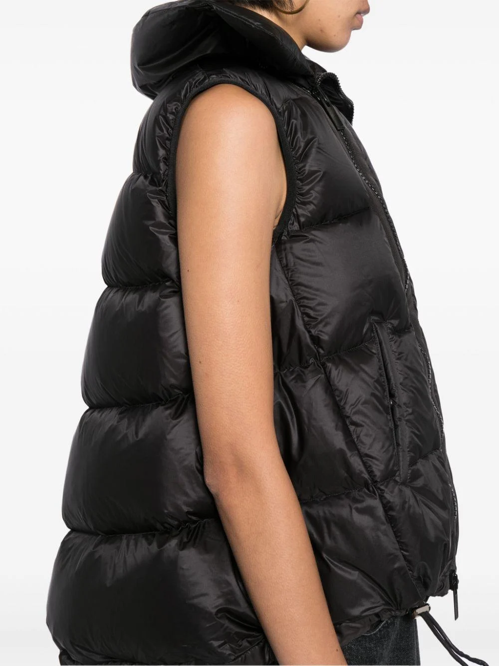 off-centre padded gilet