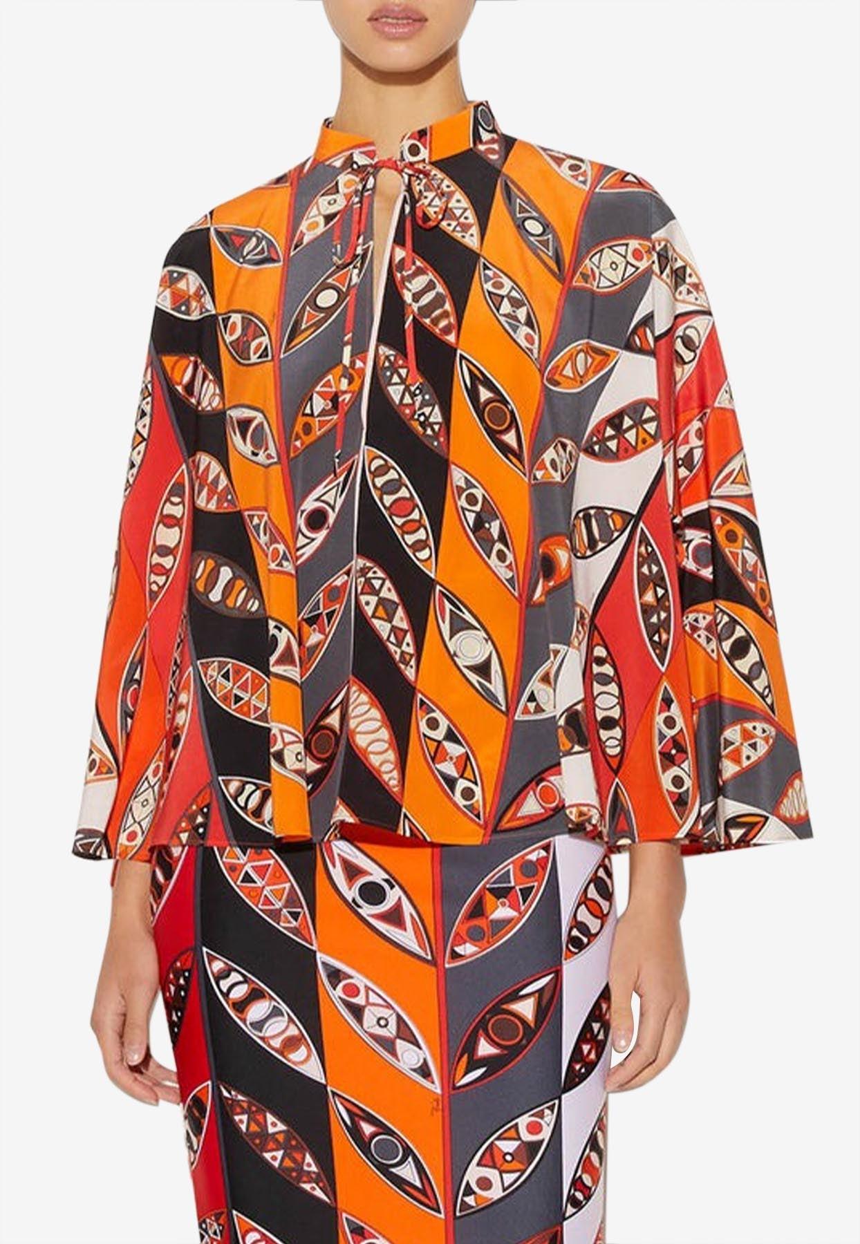 Girnadole-Print Silk Shirt