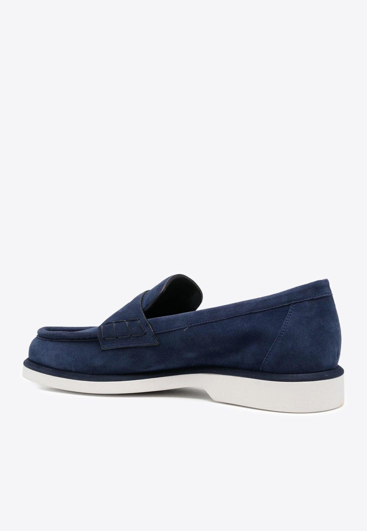 Logo Suede Loafers