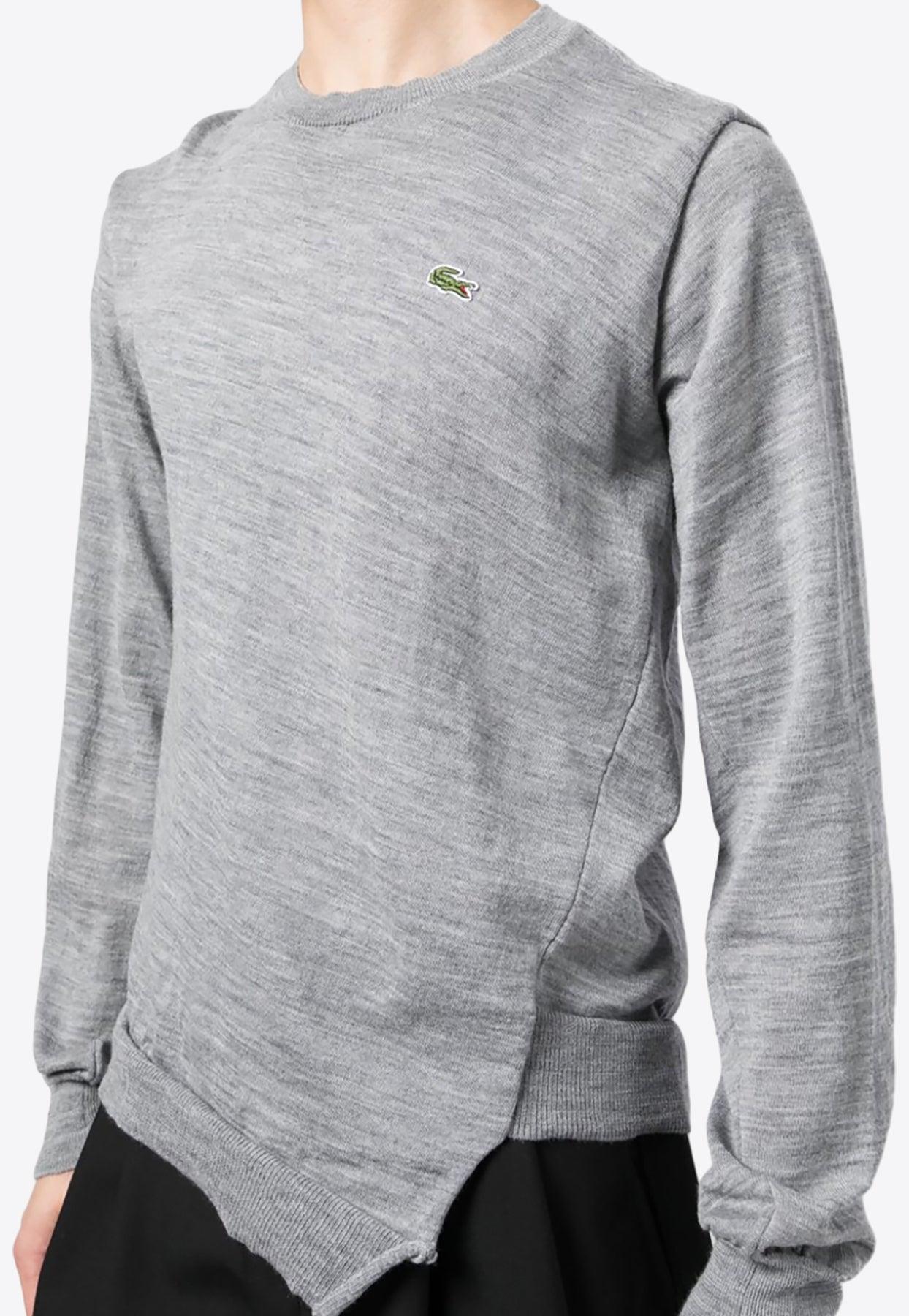 X Lacoste Logo-Patch Wool Sweater