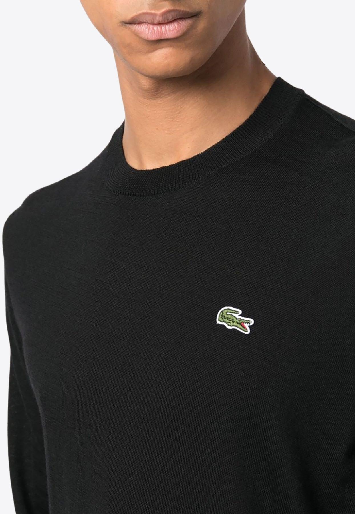 X Lacoste Logo-Embroidered Wool Sweater