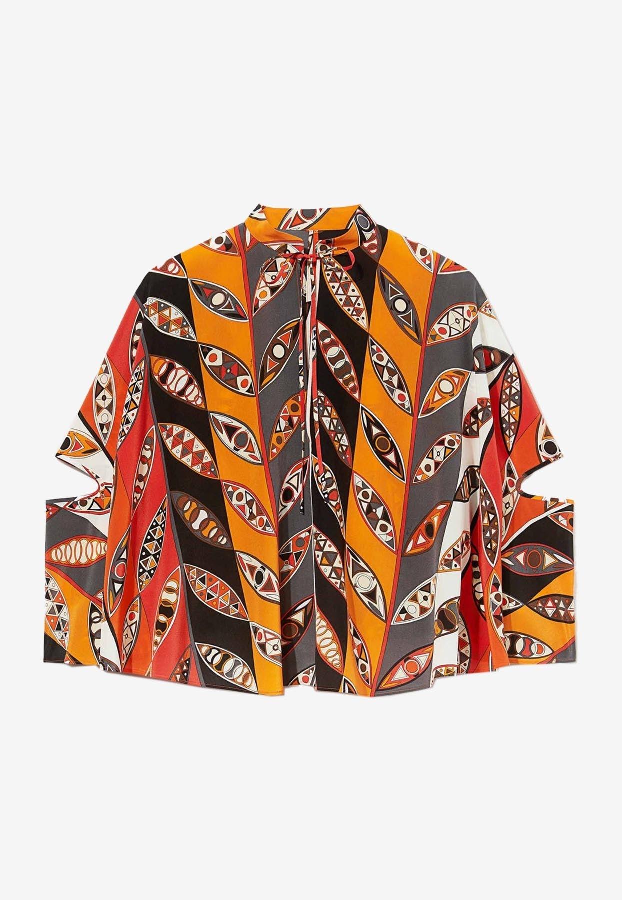 Girnadole-Print Silk Shirt