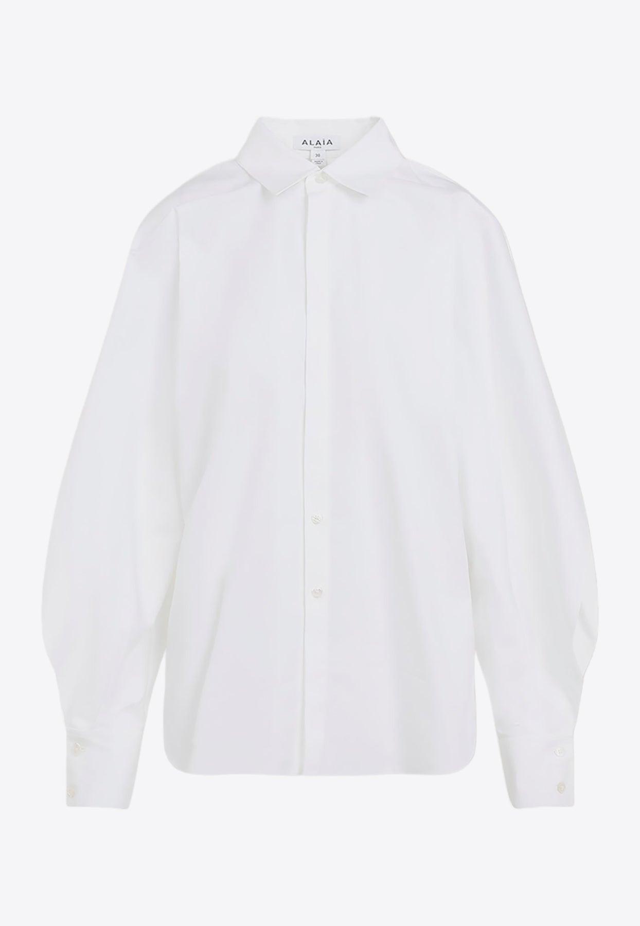 Balloon Sleeve Poplin Shirt