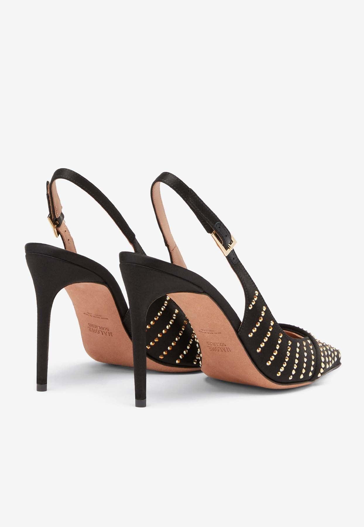 Jazz 90 Crystal Embellished Slingback Pumps