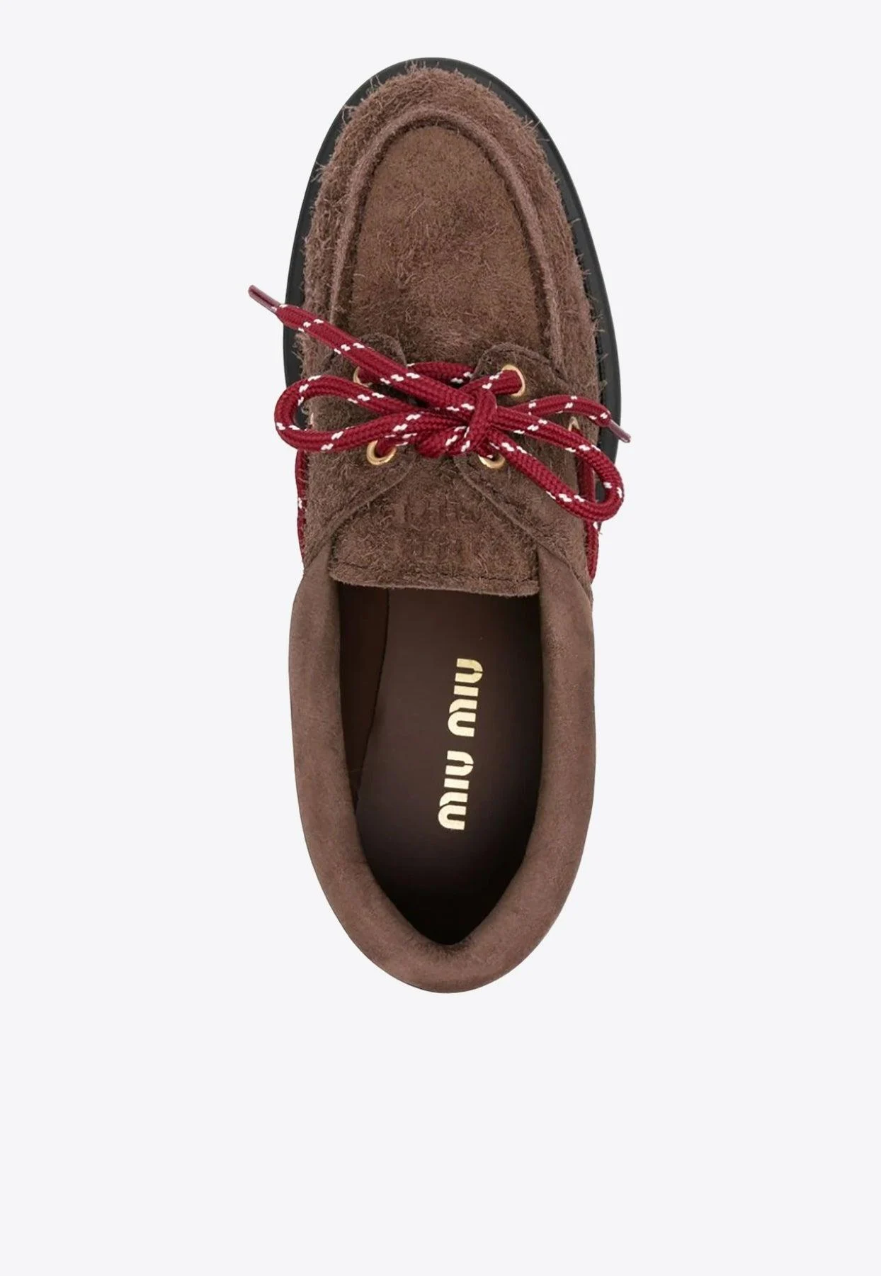 Lace-Up Suede Platform Loafers