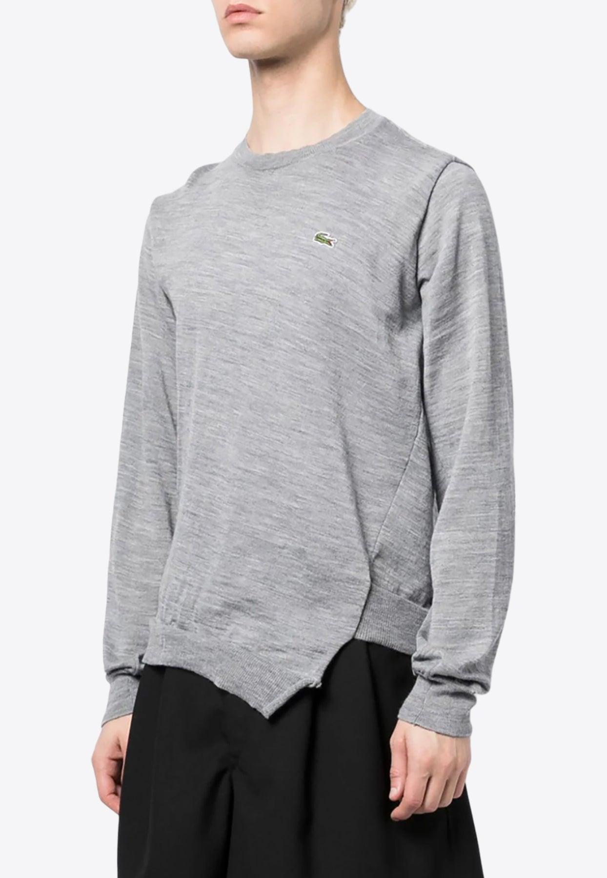 X Lacoste Logo-Patch Wool Sweater