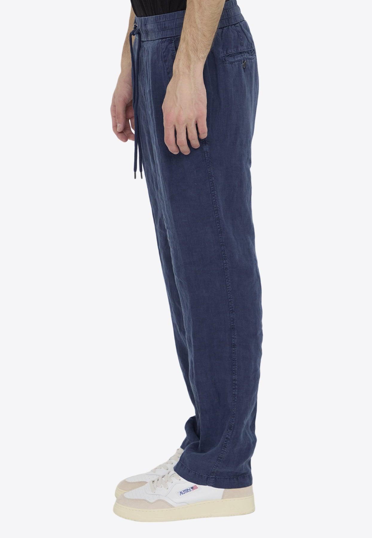 Drawstring Straight-Leg Pants