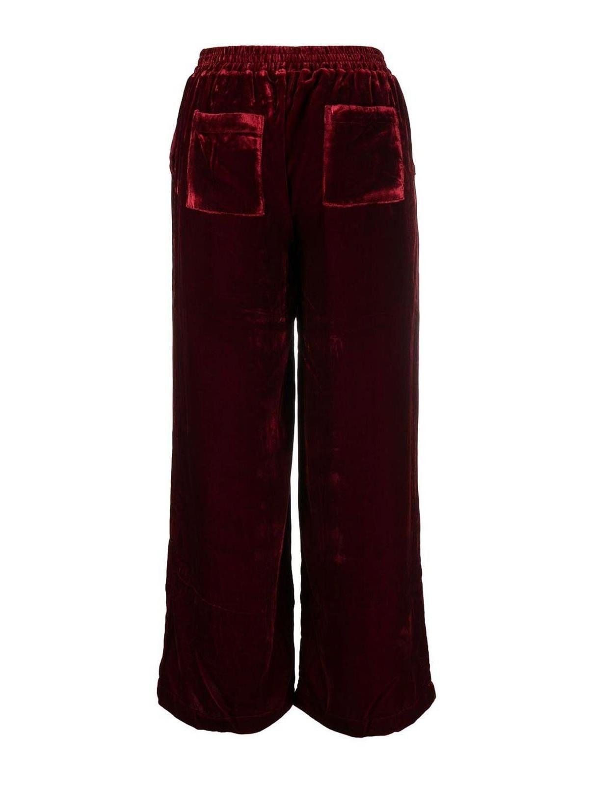 Velvet Wide-Leg Trousers