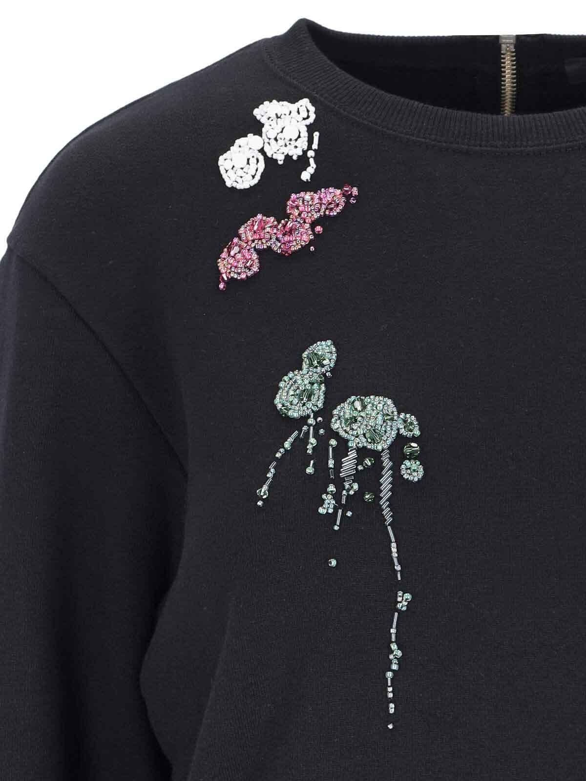 Embroidered crew neck sweatshirt