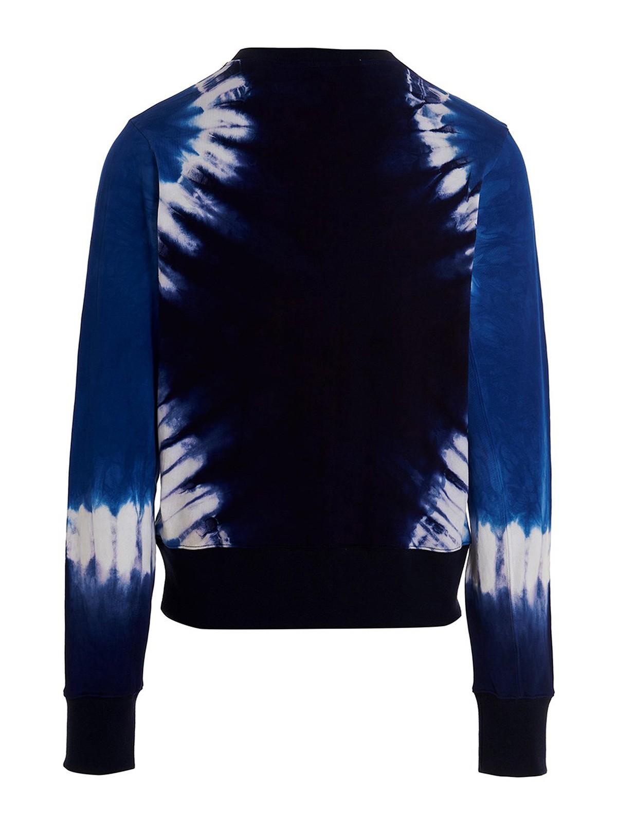 Logo embroidery tie dye sweatshirt