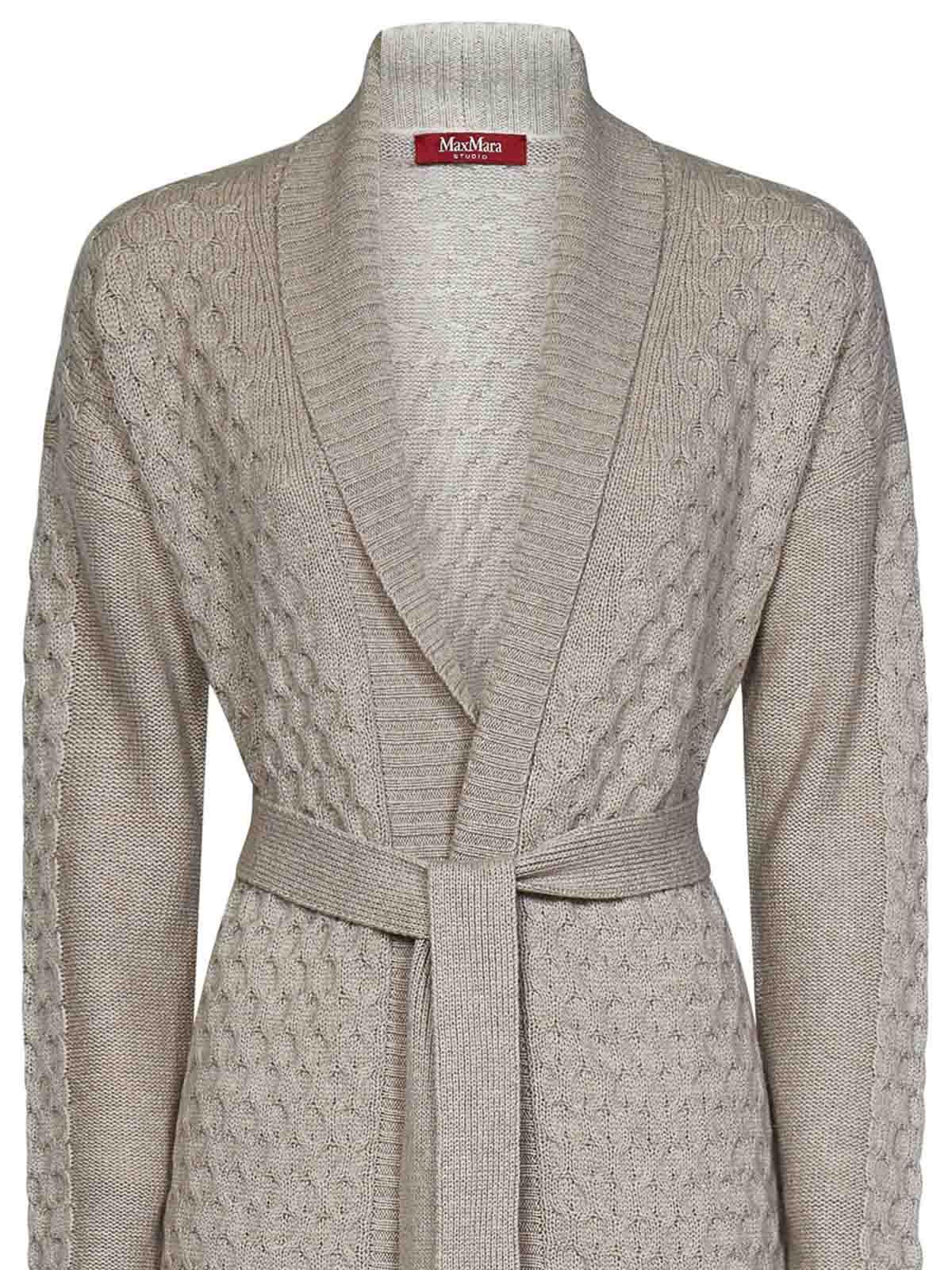 Belted Wool  Cashmere Cardigan