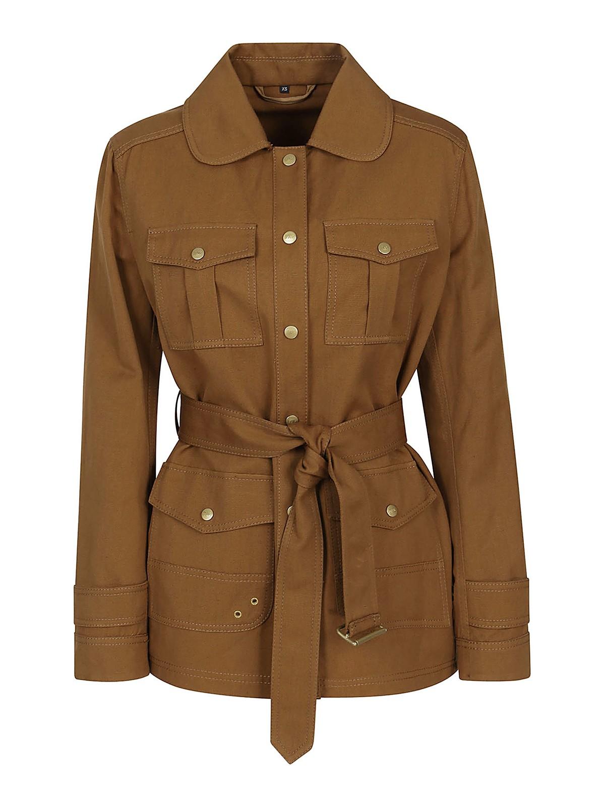 Shirt style belted coat