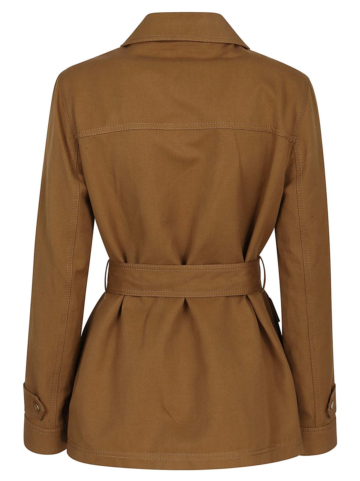 Shirt style belted coat