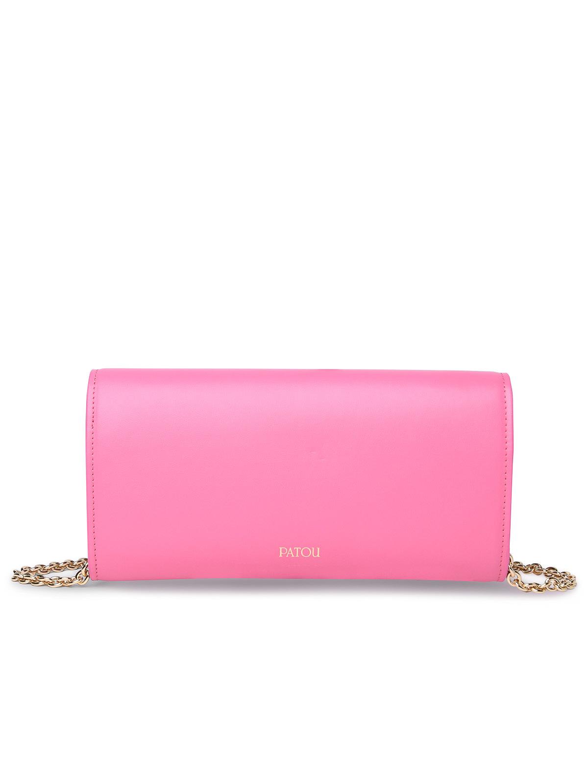 Pink Leather Crossbody Bag