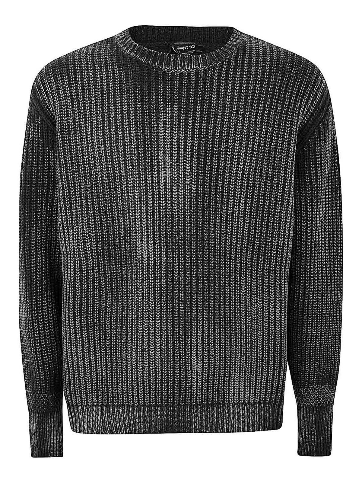 Tonal Effect Ribbed Round Neck