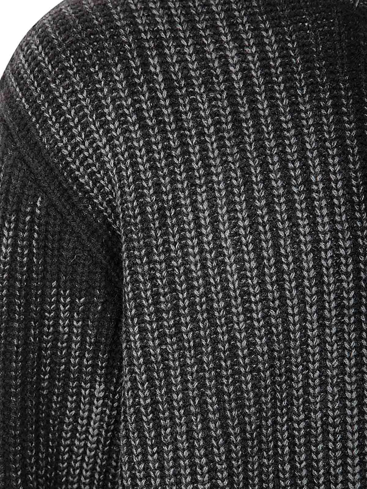 Tonal Effect Ribbed Round Neck