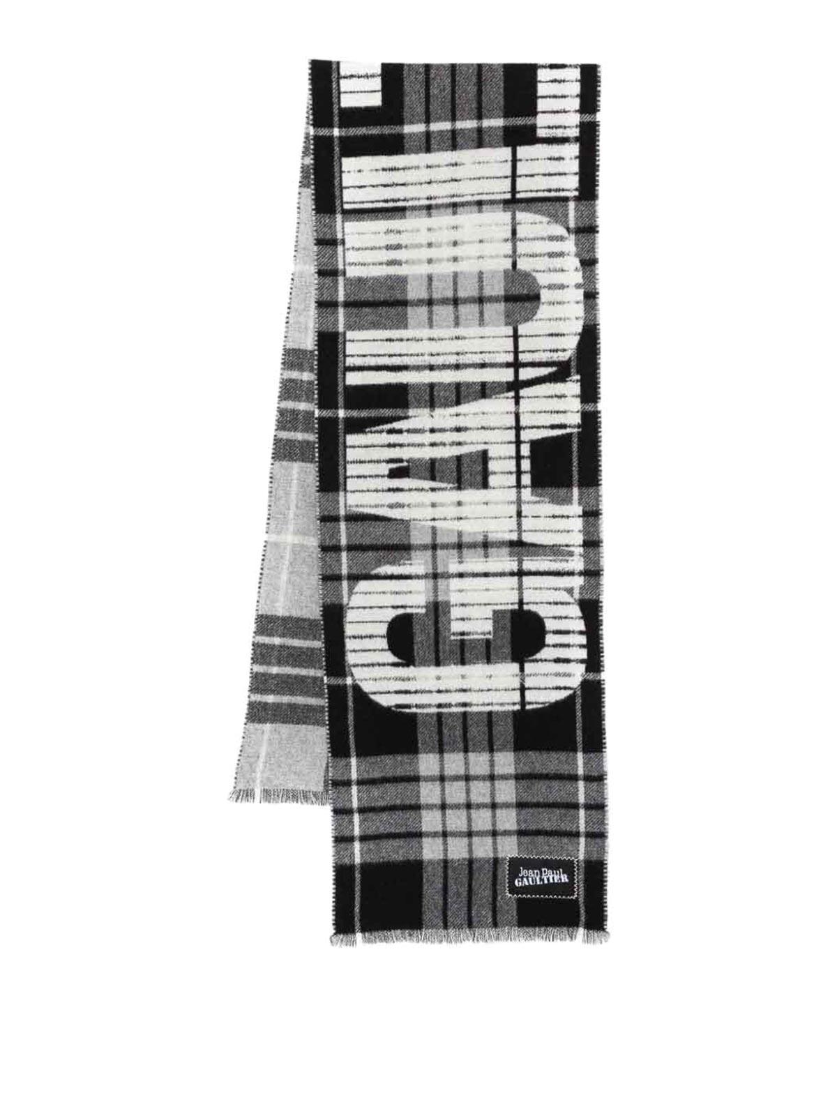 Tartan Wool Scarf With  Logo