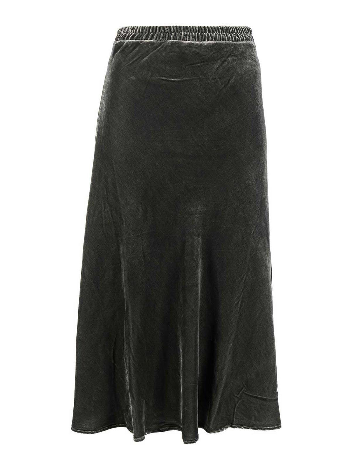 Velvet long skirt