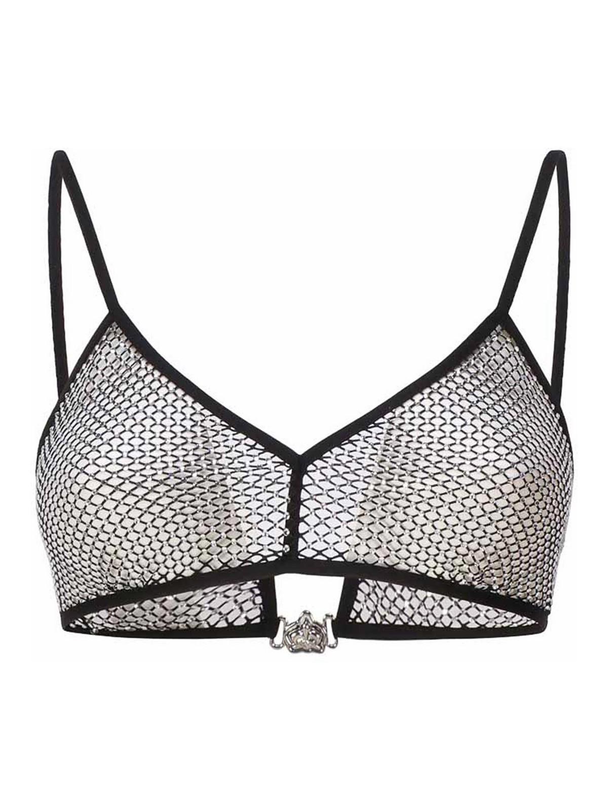 Rhinestone Mesh Top