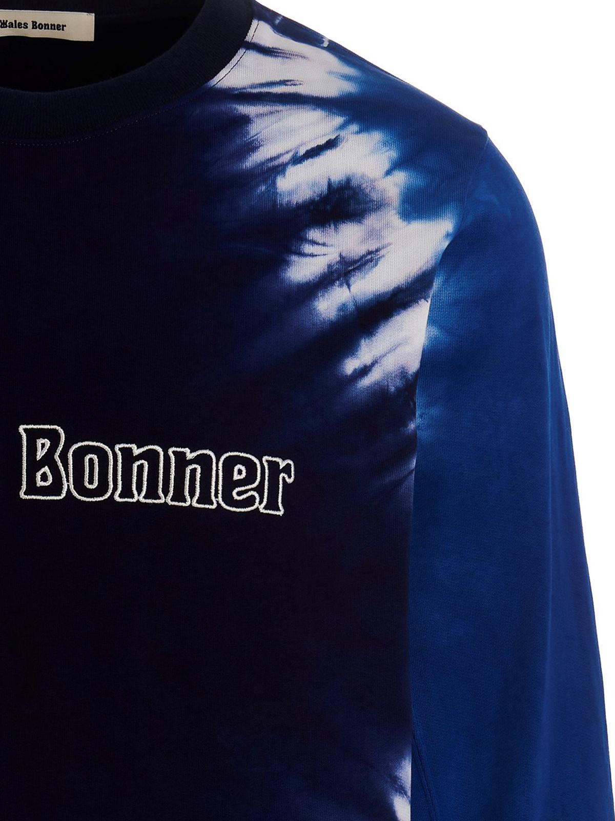 Logo embroidery tie dye sweatshirt