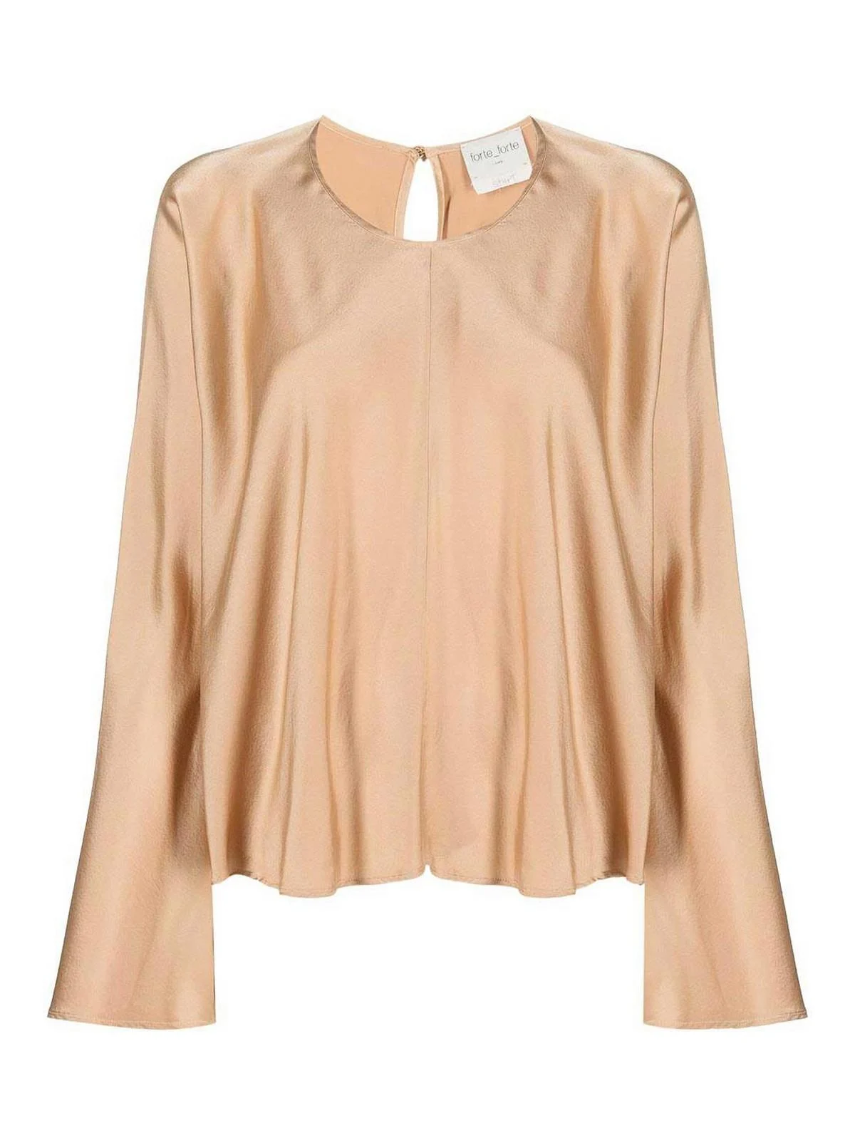 Silk satin roundneck shirt