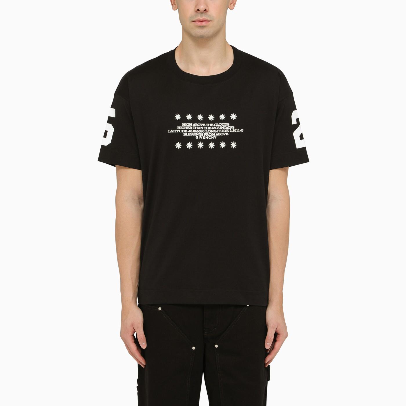 Givenchy Black Crew-Neck T-Shirt With Graphic Print Men