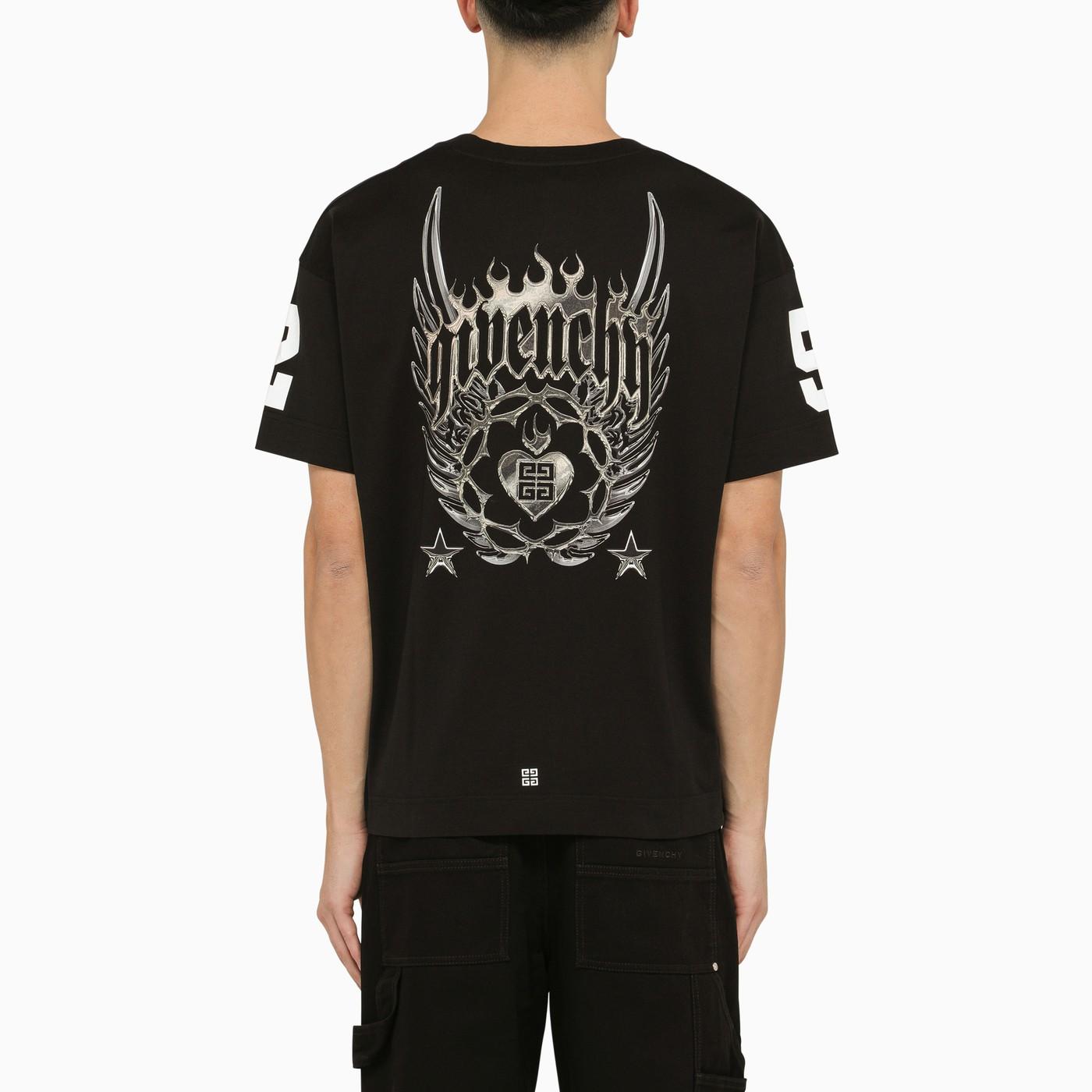 Givenchy Black Crew-Neck T-Shirt With Graphic Print Men