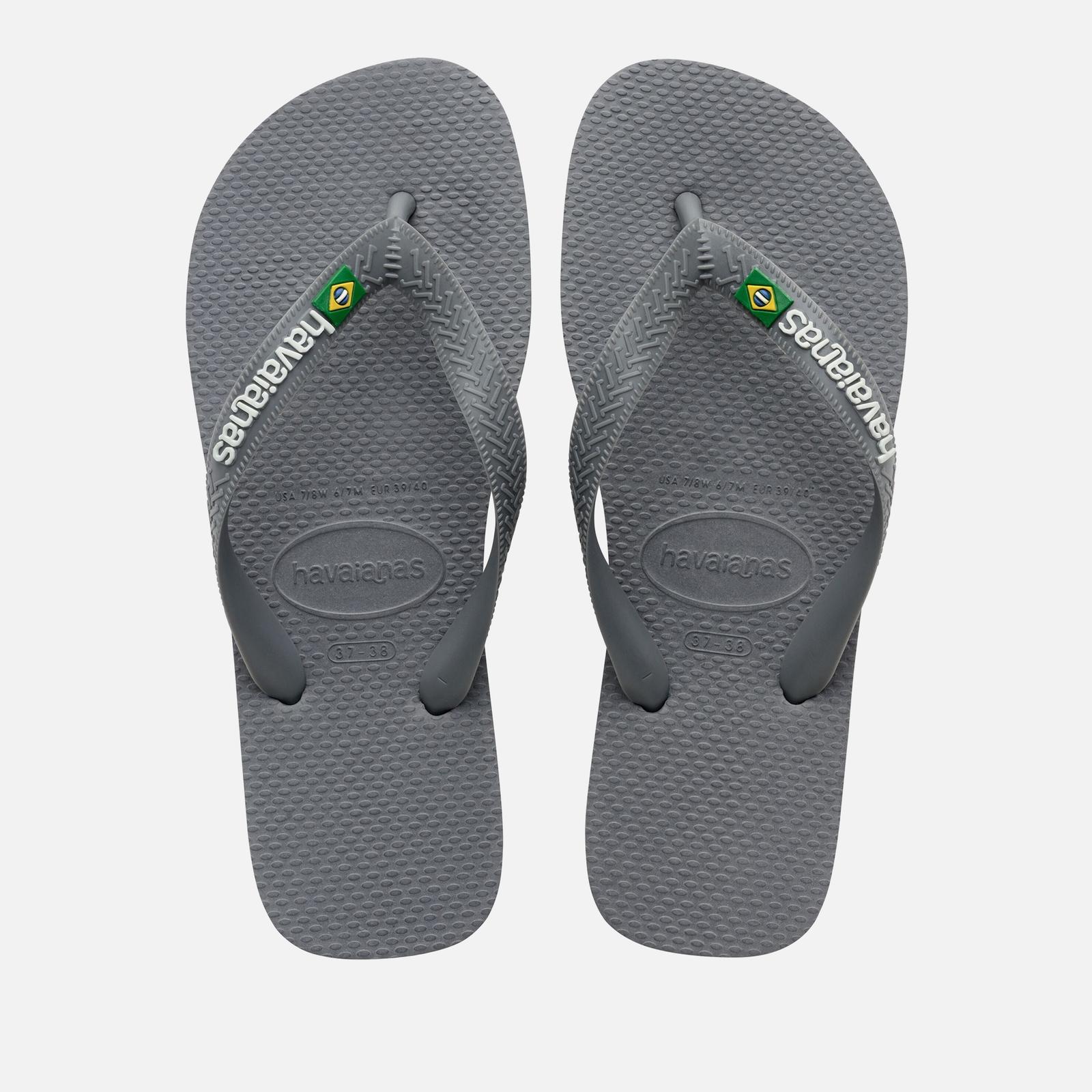 Havaianas Men's Brasil Logo-Embossed Rubber Flip Flops - UK 6/7