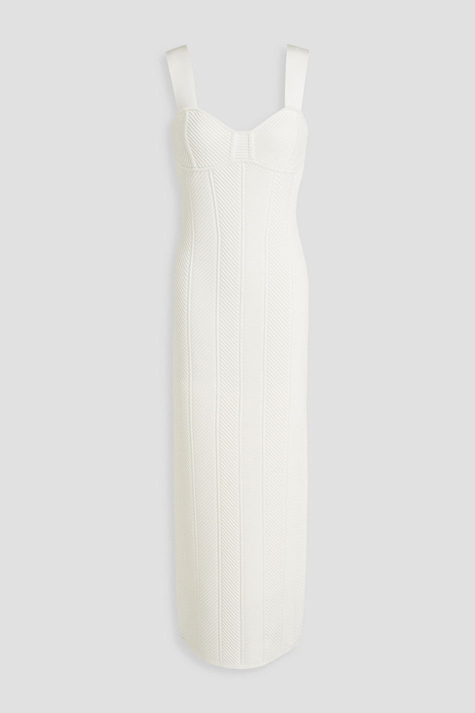 Ribbed bandage maxi dress